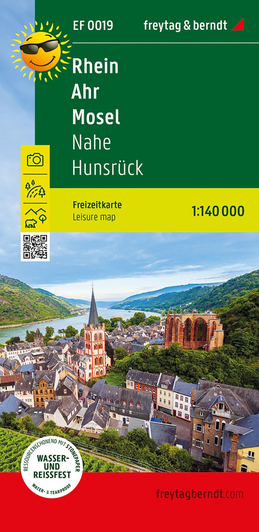 Rhein - Ahr - Mosel, Freizeitkarte 1:140.000, freytag & berndt: Nahe - Hunsrück, Ausflugskarte mit touristischen Infos auf Rückseite, wetterfest und reißfest (freytag & berndt Freizeitkarte)