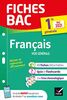 Fiches bac Français 1re générale Bac 2021: nouveau programme de Première (2020-2021) (Fiches Bac (20))