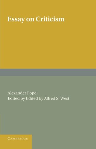 Essay on Criticism: Edited With Introduction And Notes