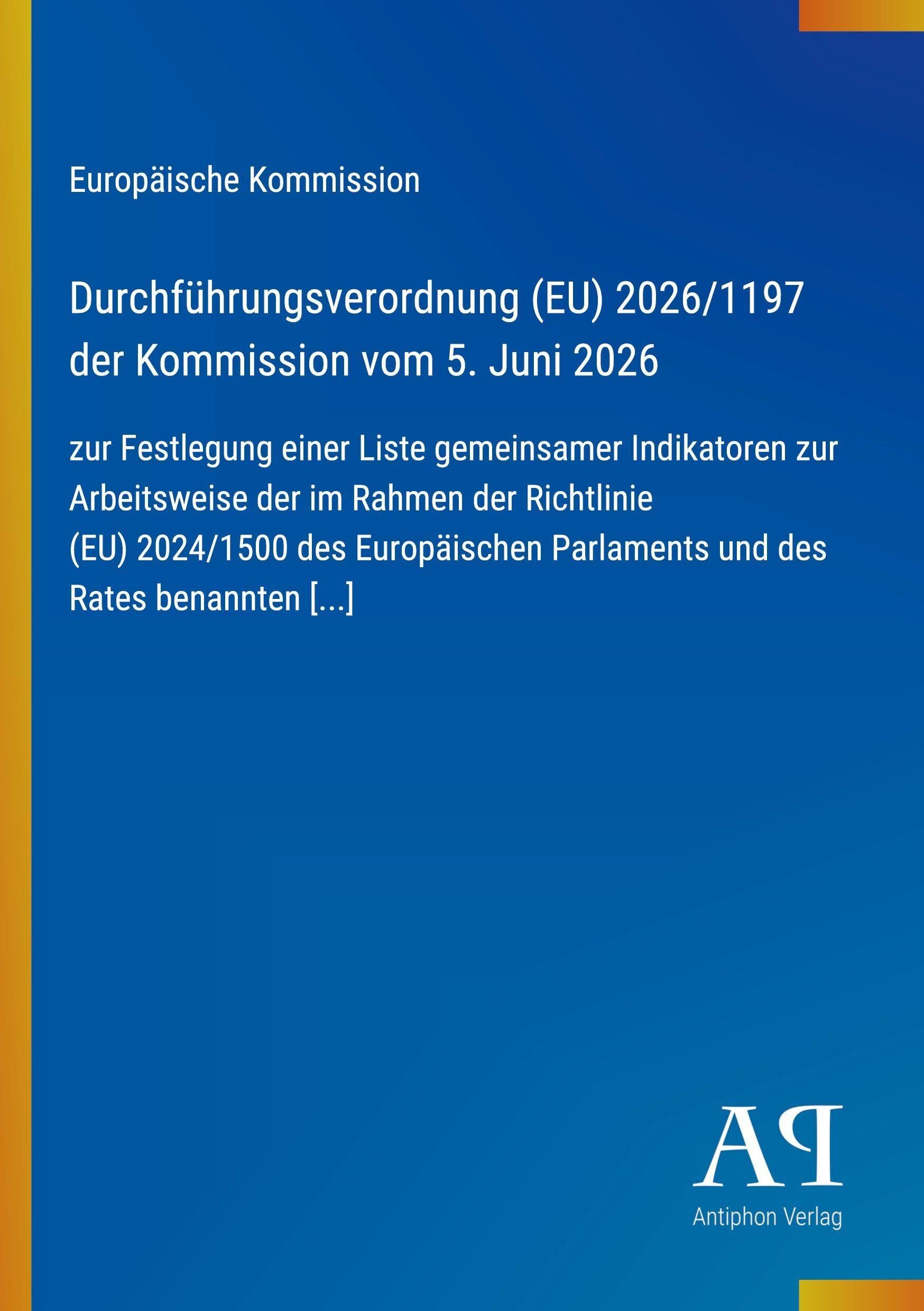 Durchführungsverordnung (EU) 2026/1197 der Kommission vom 5. Juni 2026