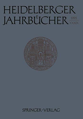 Heidelberger Jahrbücher 39 (German Edition)