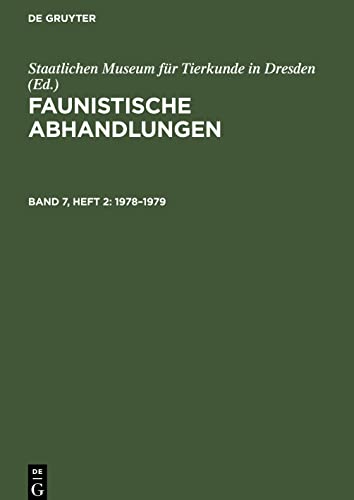 Faunistische Abhandlungen, Band 7, Heft 2, Faunistische Abhandlungen (1978-1979)