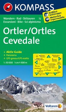 Ortler /Ortles - Cevedale: Wanderkarte mit Aktiv Guide, Panorama, Rad- und alpinen Skirouten. GPS-genau. 1:50000.