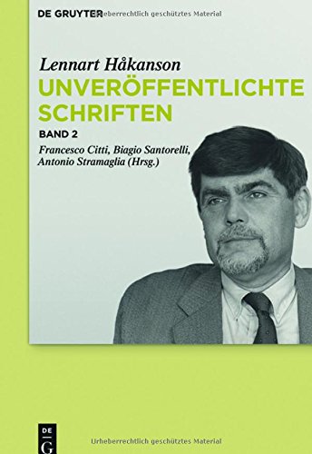 Lennart Håkanson: Unveröffentlichte Schriften: Kommentar zu Seneca Maior, Controversiae, Buch I
