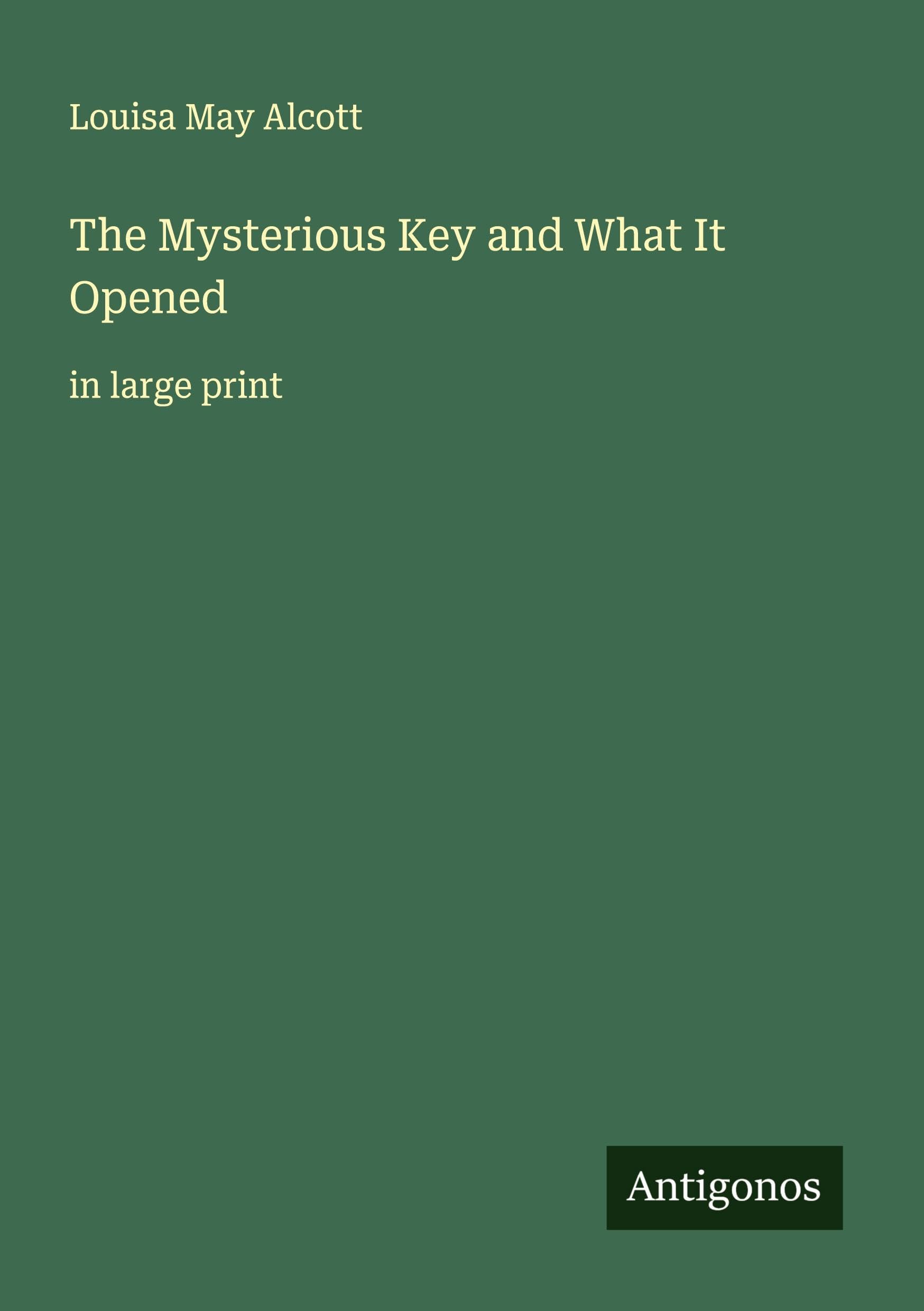 The Mysterious Key and What It Opened: in large print