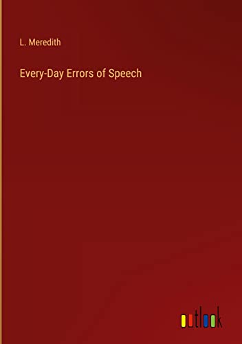 Every-Day Errors of Speech