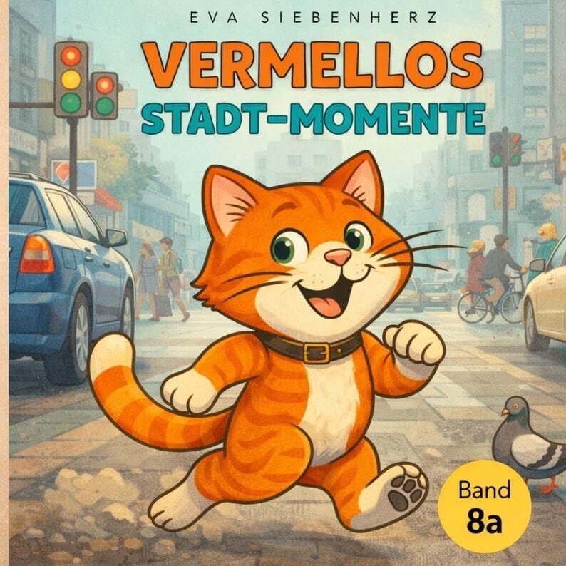 Vermellos Stadt-Momente Ein Katzen-Kinderbuch über Abenteuer in der Stadt