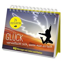 Postkarten-Aufsteller »Glück vervielfacht sich, wenn man es teilt«: 24 Messages mit Ecken und Kanten