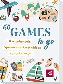 50 Games to go - Kartenbox mit vielen Spielen und Kreativideen für unterwegs: Die ideale Beschäftigung im Auto oder auf Reisen - einfach eine der handlichen Karten ziehen!