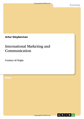 International Marketing and Communication: Country of Origin