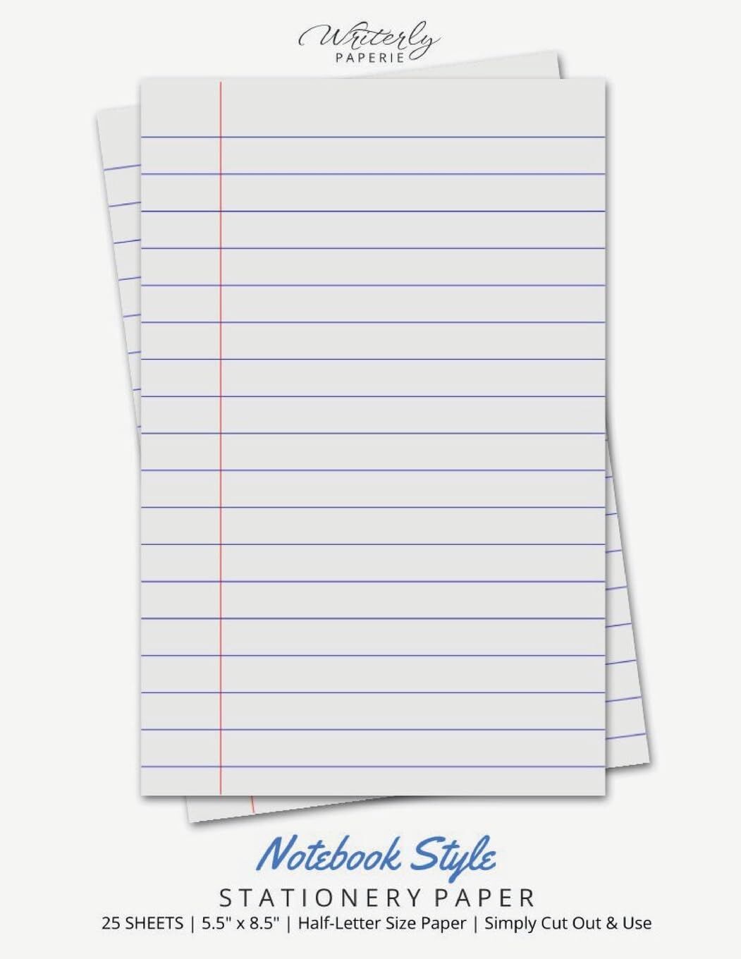 Notebook Style Stationery Paper