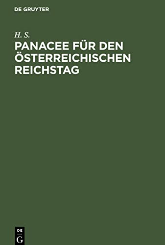 Panacee für den österreichischen Reichstag