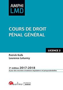 Cours de droit pénal général : licence 2 : 2017-2018