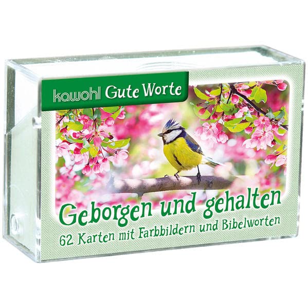 Geborgen und gehalten: 62 Karten mit Farbbildern und Bibelworten