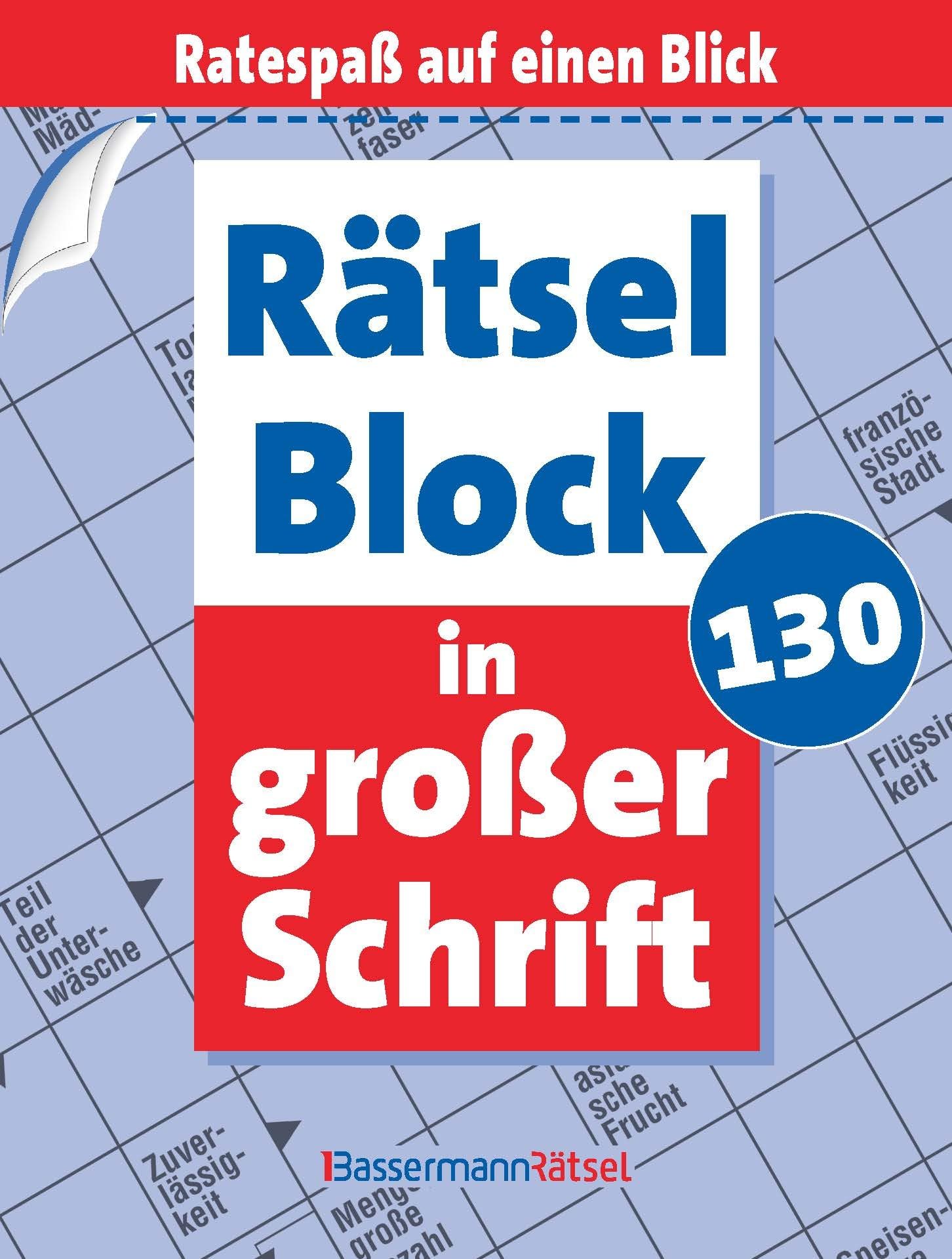 Rätselblock in großer Schrift 130 (5 Exemplare à 2,99 €)