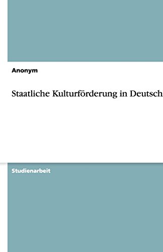 Staatliche Kulturförderung in Deutschland