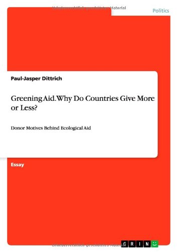 Greening Aid. Why Do Countries Give More or Less?: Donor Motives Behind Ecological Aid