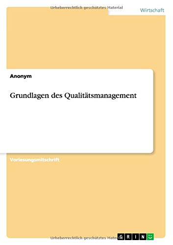 Grundlagen des Qualitätsmanagement