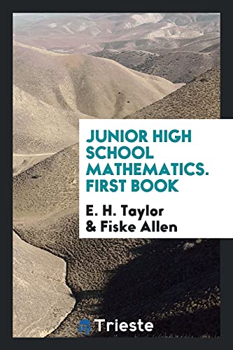 Junior High School Mathematics. First Book
