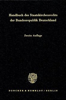 Handbuch des Staatskirchenrechts der Bundesrepublik Deutschland. 2. Bd.