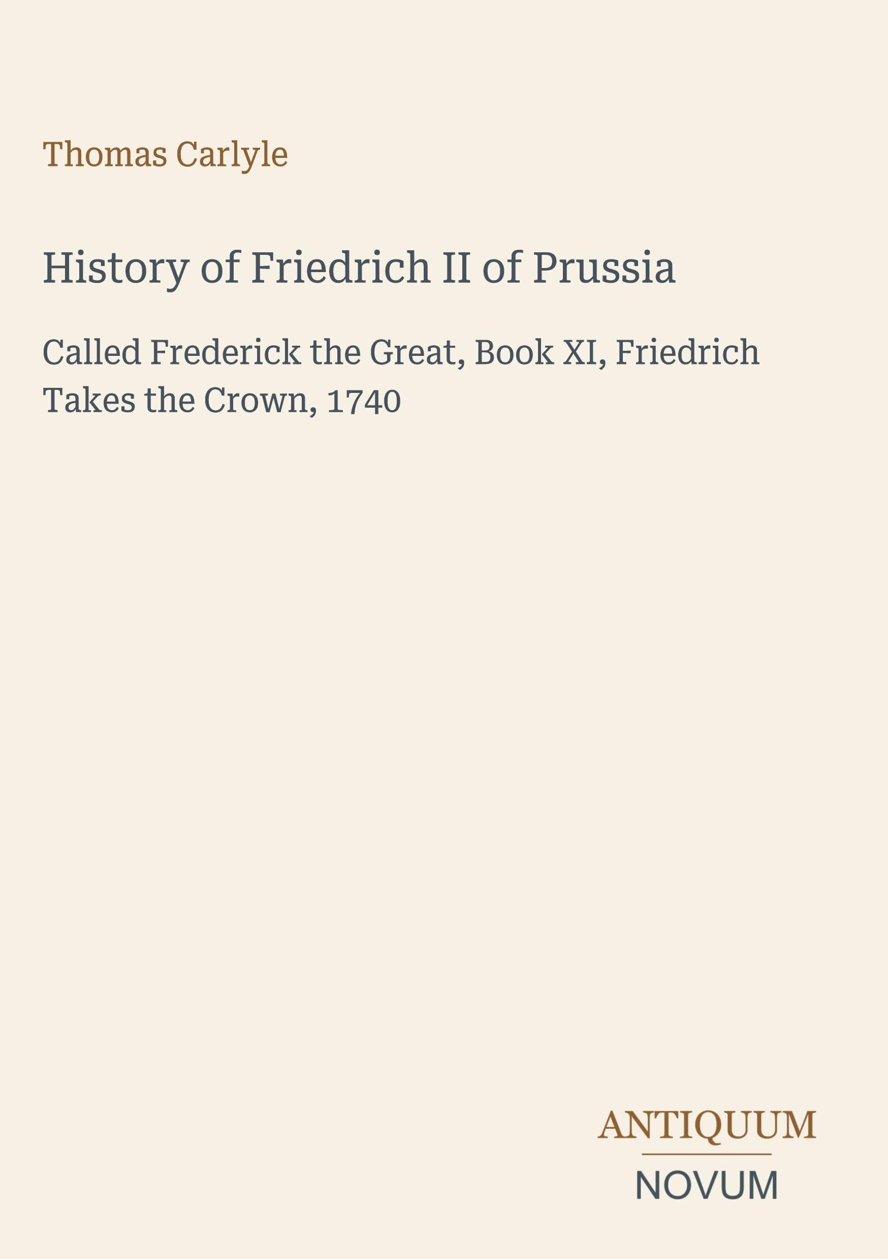 History of Friedrich II of Prussia