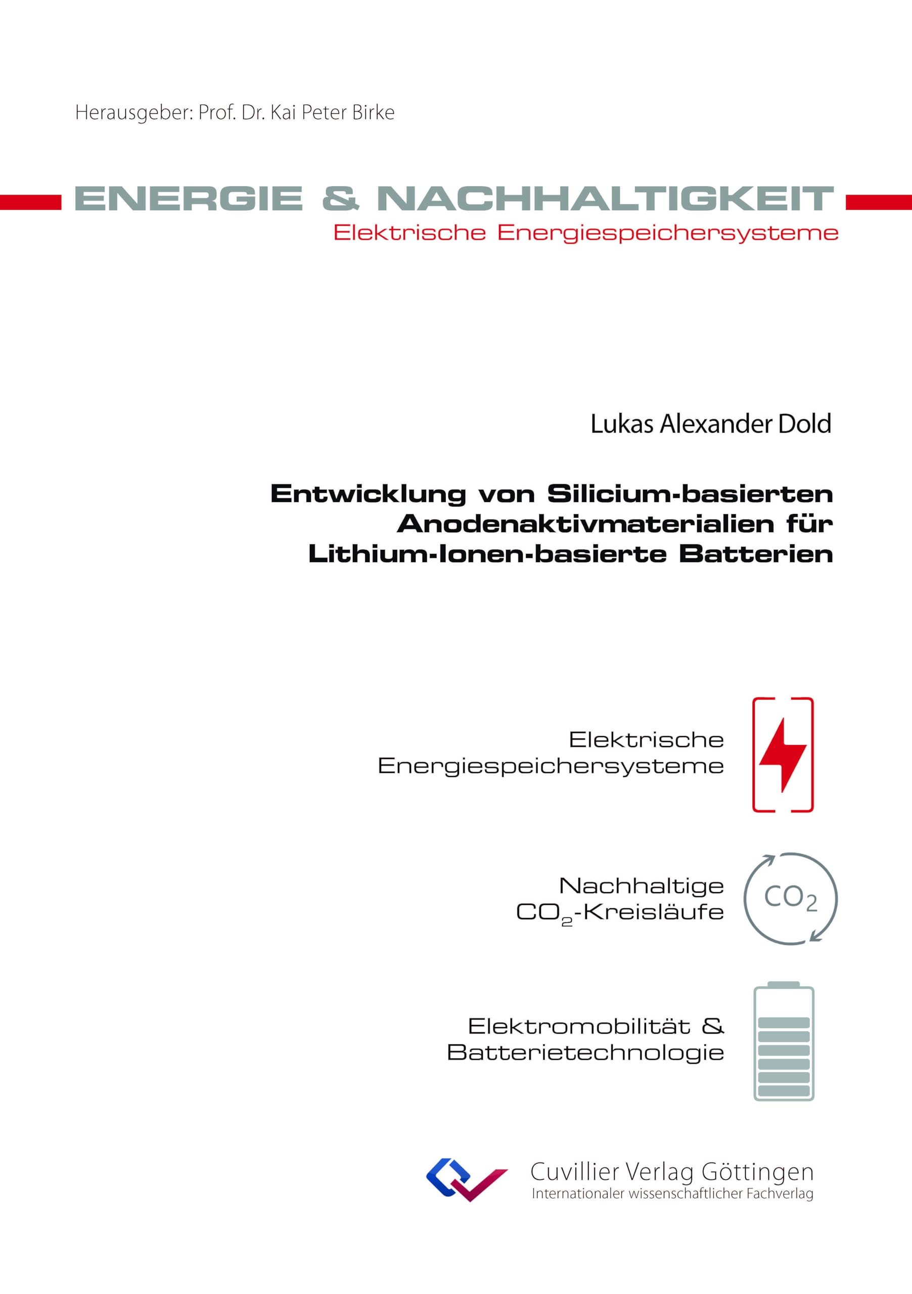Entwicklung von Silicium-basierten Anodenaktivmaterialien für Lithium-Ionen-basierte Batterien (Energie & Nachhaltigkeit)