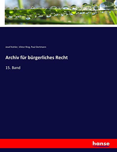 Archiv für bürgerliches Recht - Josef Kohler Viktor Ring Paul Oertmann Kartoniert (TB)