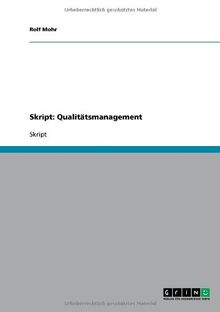 Skript: Qualitätsmanagement