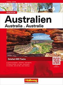 Australien Road Atlas: 4WD Routes with GPS Positions (Hallwag Atlanten)