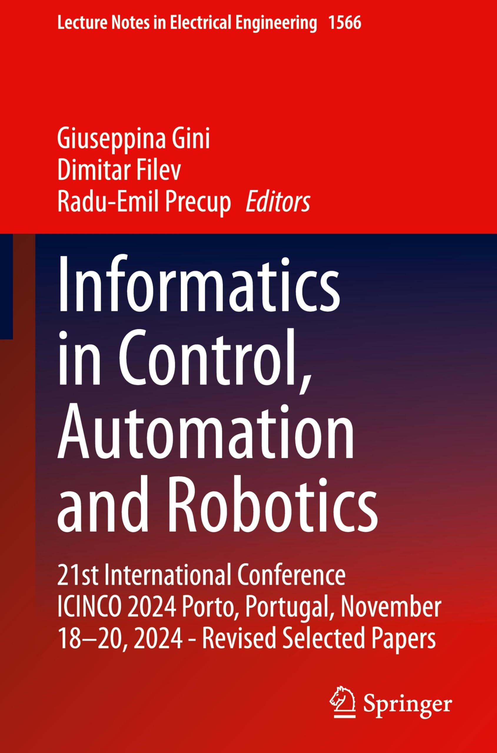 Informatics in Control, Automation and Robotics