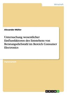 Untersuchung wesentlicher Einflussfaktoren des Entstehens von Beratungsdiebstahl im Bereich Consumer Electronics