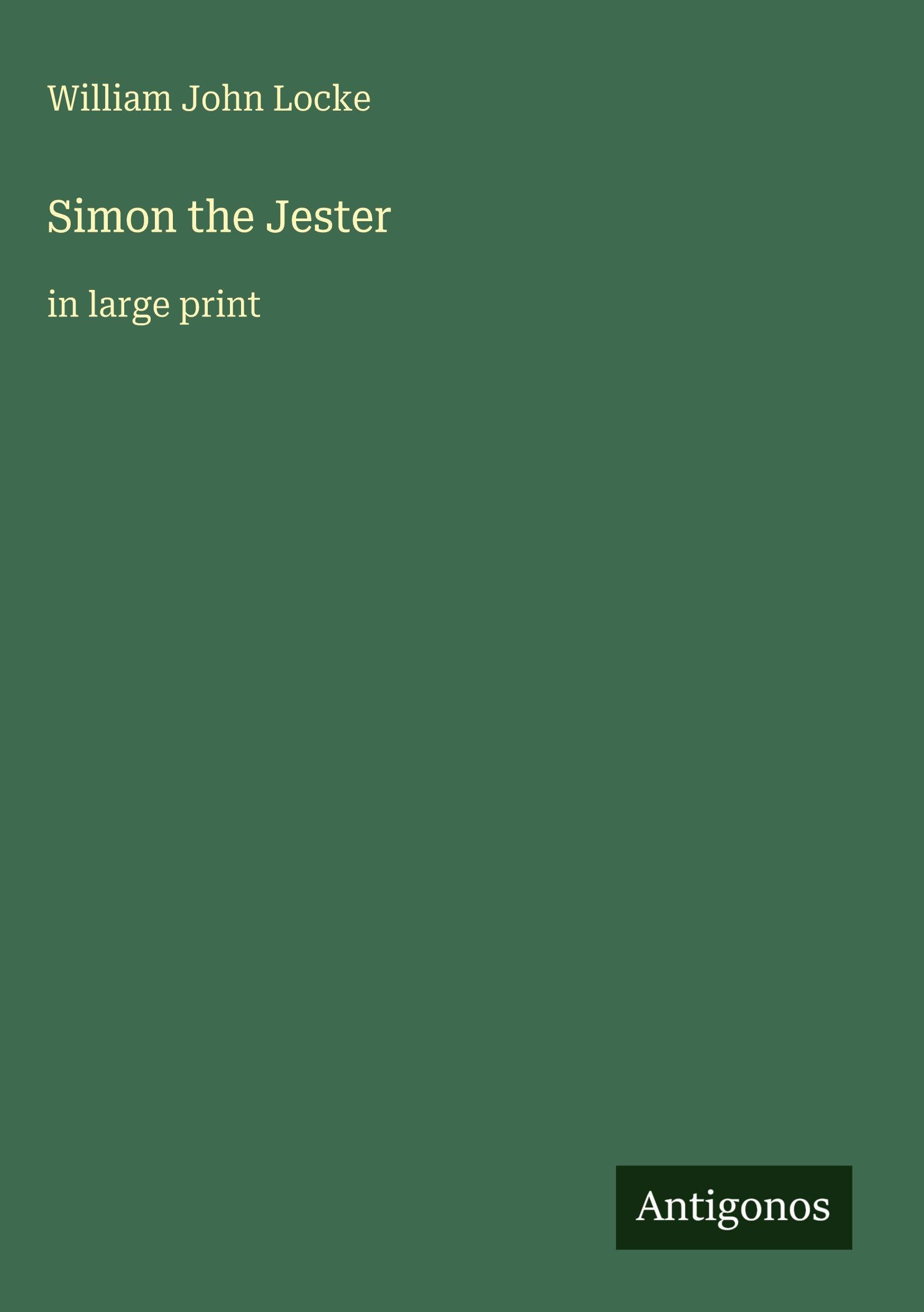 Simon the Jester: in large print
