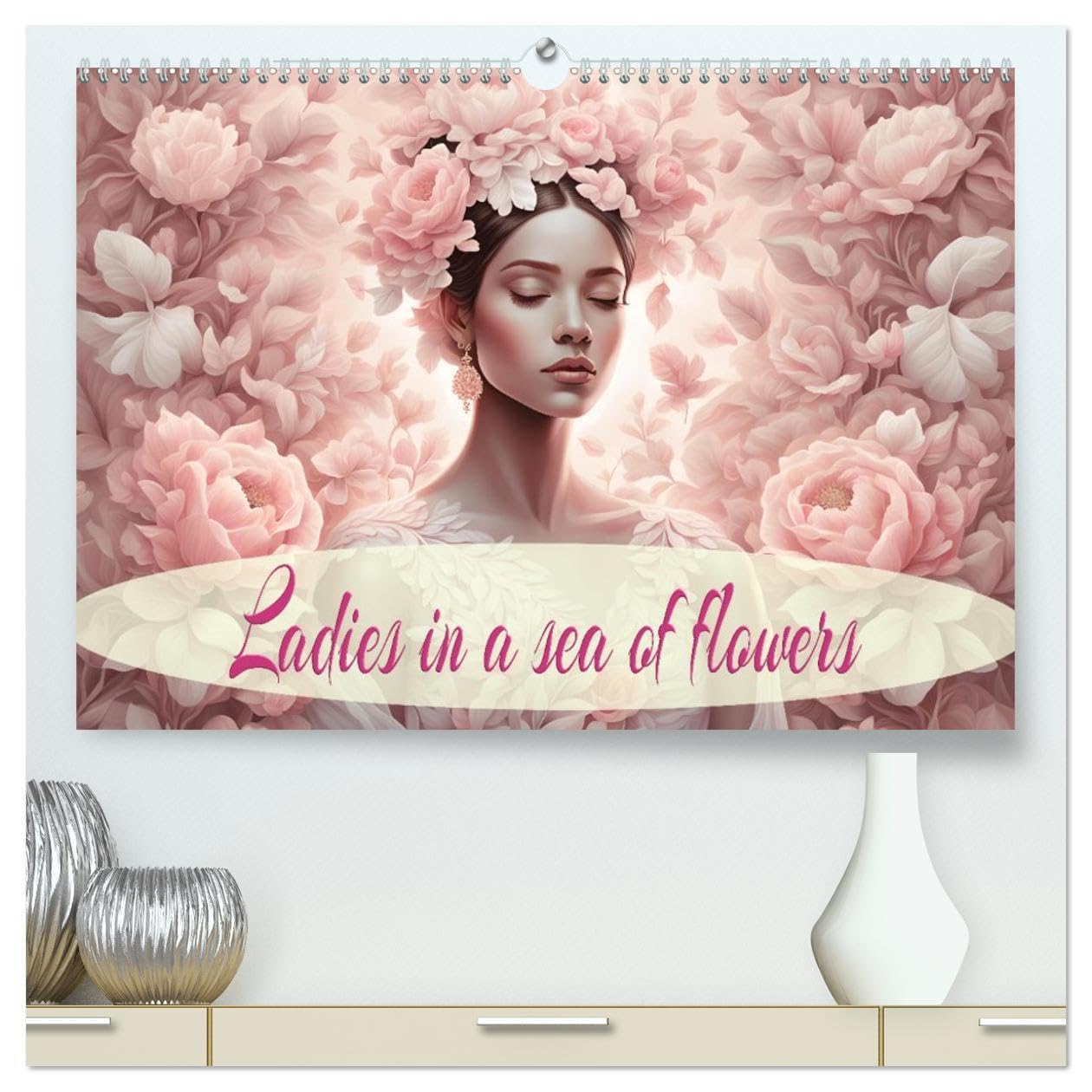 Ladies in a sea of flowers (High Quality Premium Wall Calendar 2026 DIN A2 landscape),CALVENDO 12 Month Wall Calendar: A year with ladies in a sea of blossom.