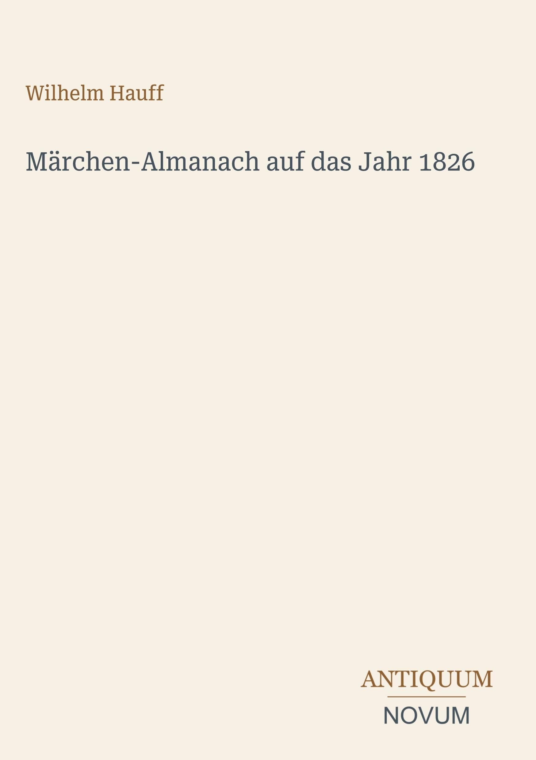 Märchen-Almanach auf das Jahr 1826