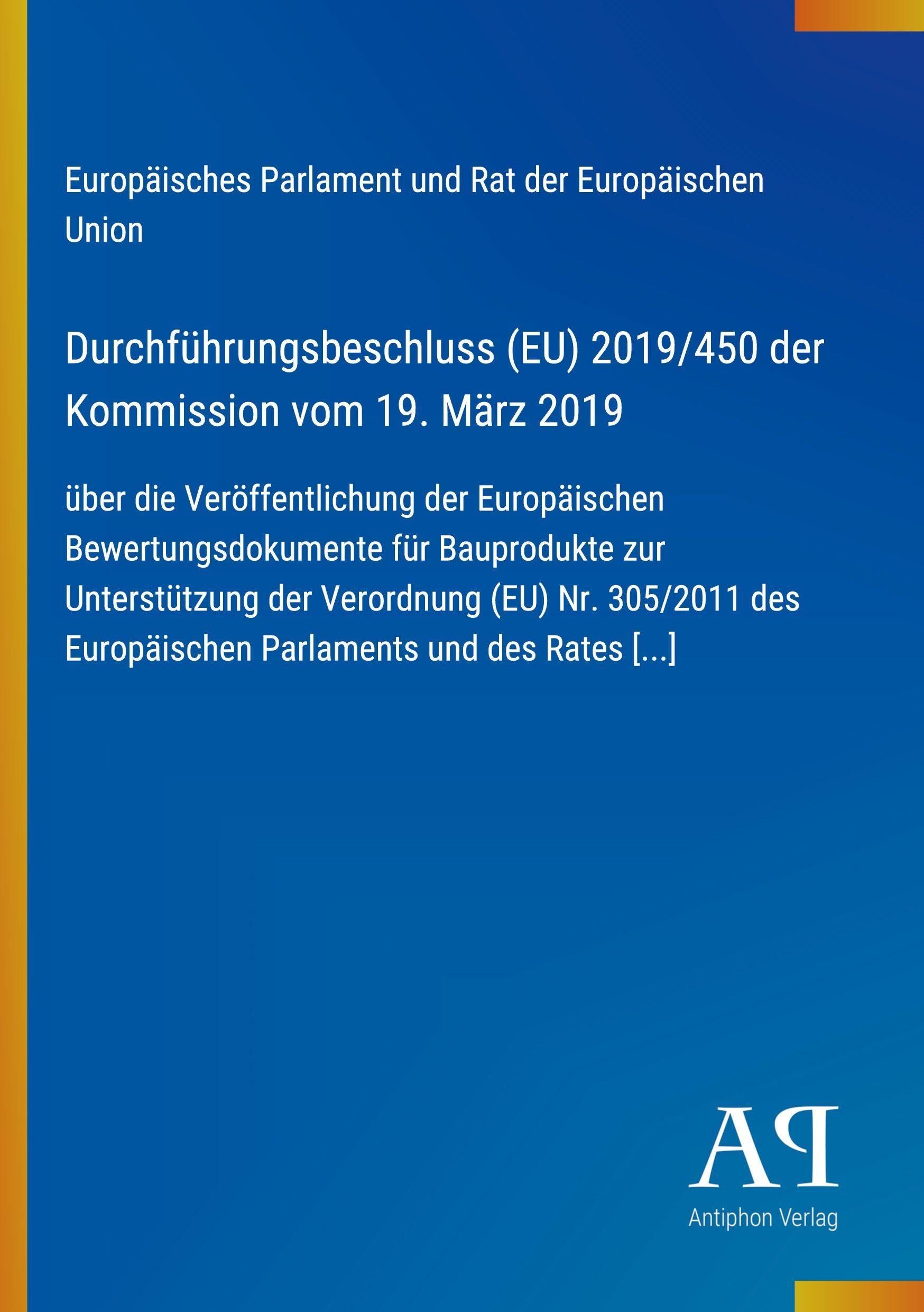 Durchführungsbeschluss (EU) 2019/450 der Kommission vom 19. März 2019