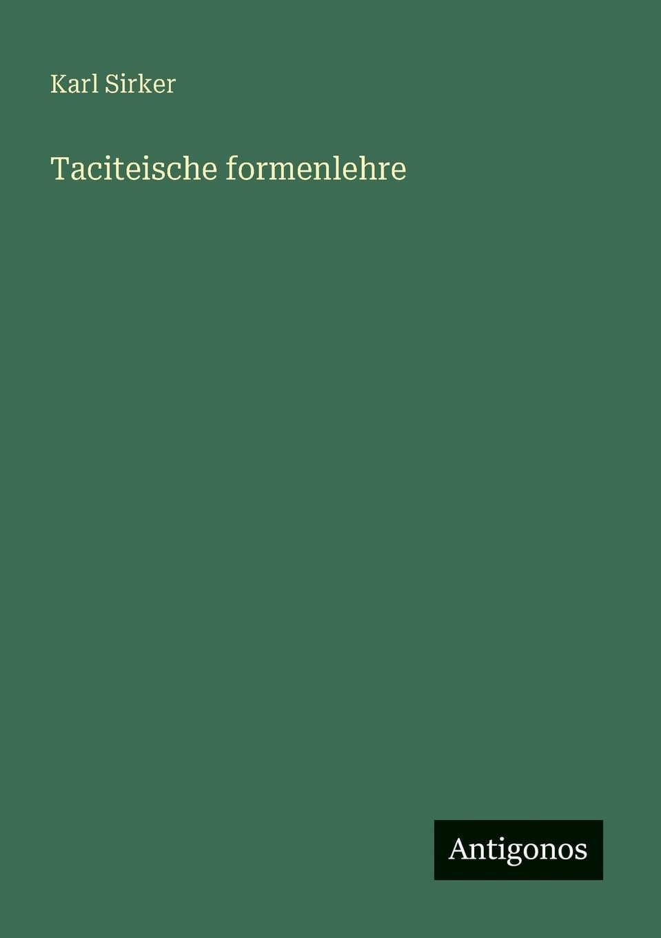 Taciteische formenlehre