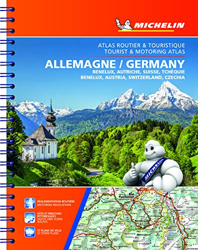 Germany, Benelux, Austria, Switzerland, Czech Republic - Tourist and Motoring Atlas (A4-Spirale) / A