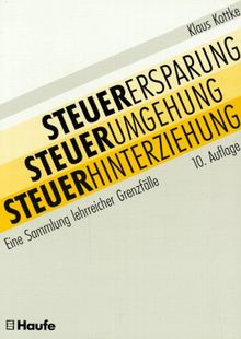 Steuerersparung, Steuerumgehung, Steuerhinterziehung. Eine Sammlung lehrreicher Grenzfälle