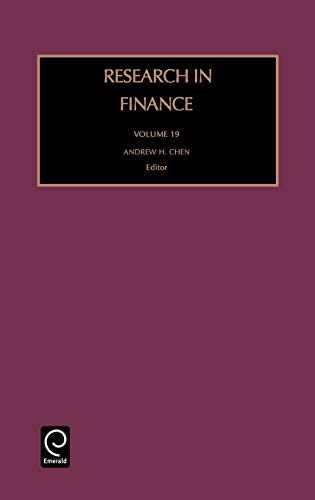 Research in Finance, Volume 19: Vol. 19 (Research in Finance)