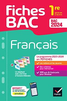 Français, 1re générale & techno : bac 2024