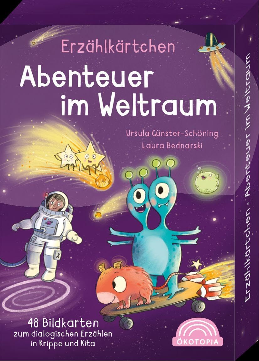 Abenteuer im Weltraum – 48 Bildkarten zum dialogischen Erzählen in Krippe und Kita (Erzählkärtchen)