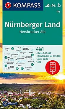Nürnberger Land, Hersbrucker Alb: 4in1 Wanderkarte 1:50000 mit Aktiv Guide und Detailkarten inklusive Karte zur offline Verwendung in der KOMPASS-App. ... Langlaufen. (KOMPASS-Wanderkarten, Band 172)