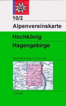 Hochkönig - Hagengebirge: Mit Wegmarkierungen und Skirouten. Topographische Karte 1:25000