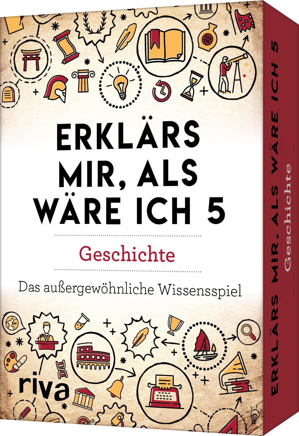 Erklärs mir, als wäre ich 5 – Geschichte: Das außergewöhnliche Wissensspiel. Das Kartenspiel für Quiz-Fans. Allgemeinwissen spielerisch trainieren. History verständlich erklärt