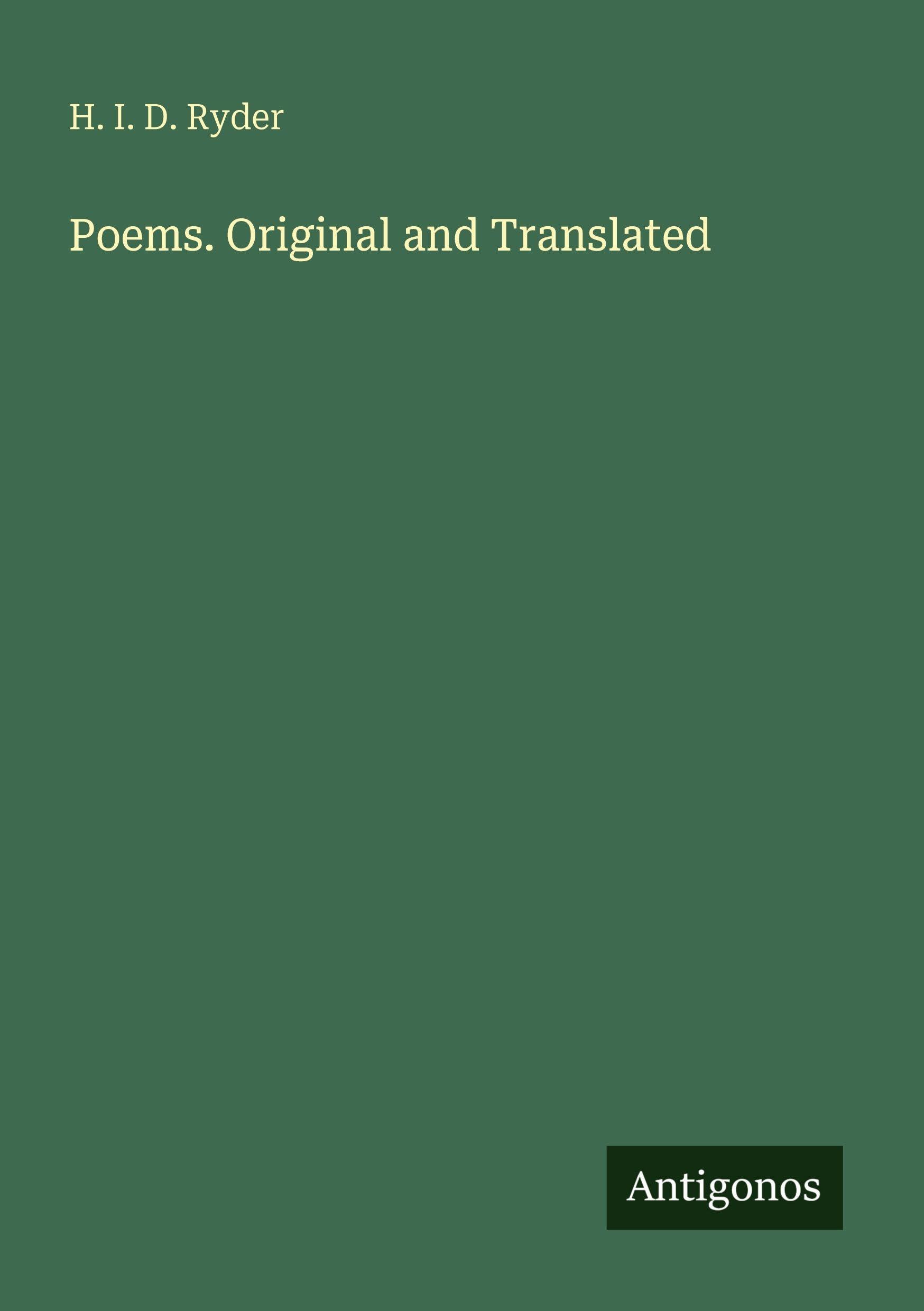 Poems. Original and Translated