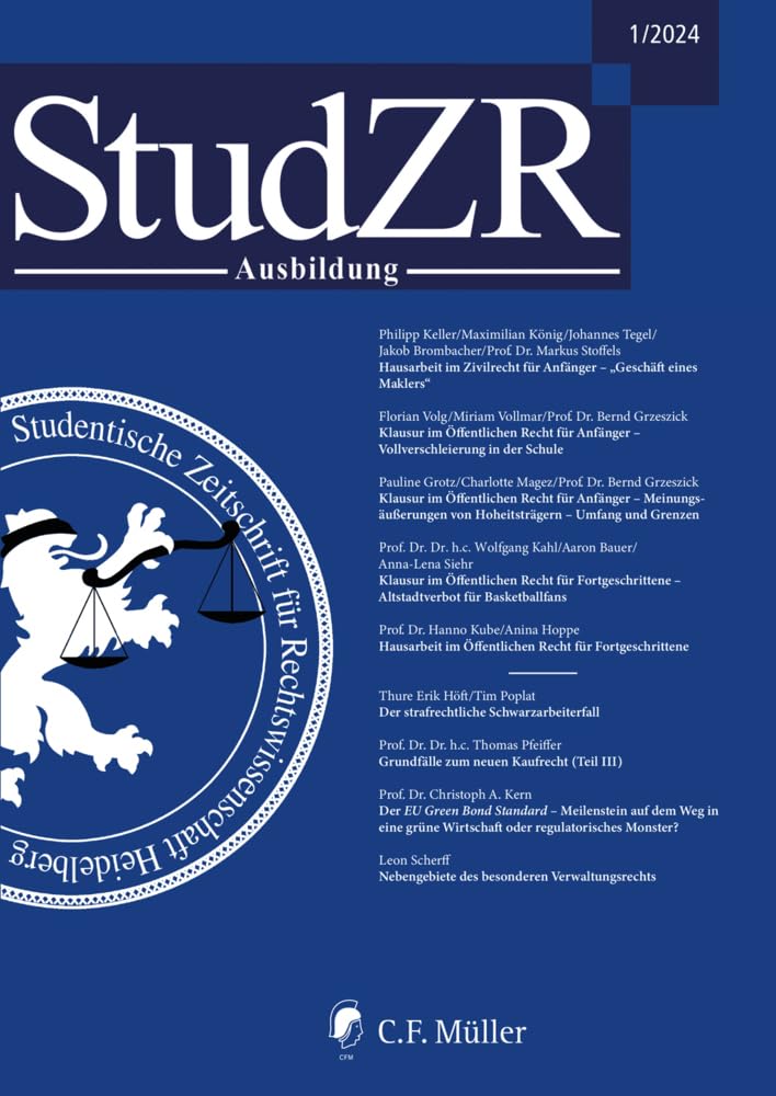 StudZR Ausbildung 2/2025: Studentische Zeitschrift für Rechtswissenschaft Ausbildung