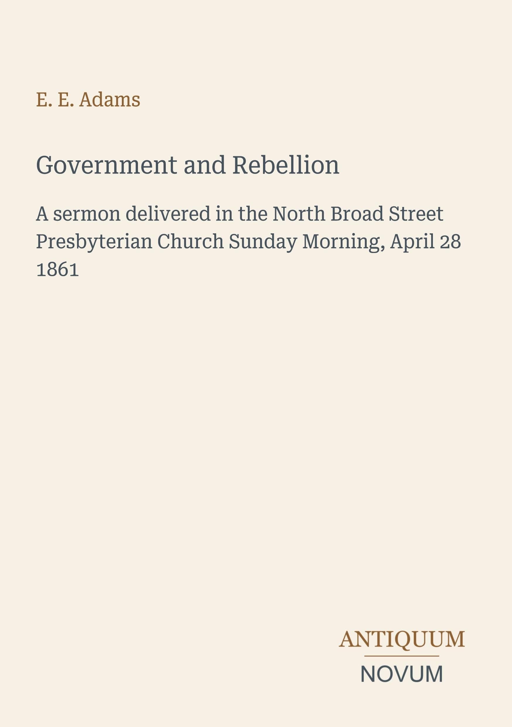 Government and Rebellion