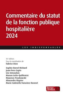 Commentaire du statut de la fonction publique hospitalière 2024