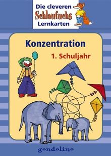 Konzentration 1.Schuljahr. Die cleveren Schlaufuchs Lernkarten (Lernmaterialien)