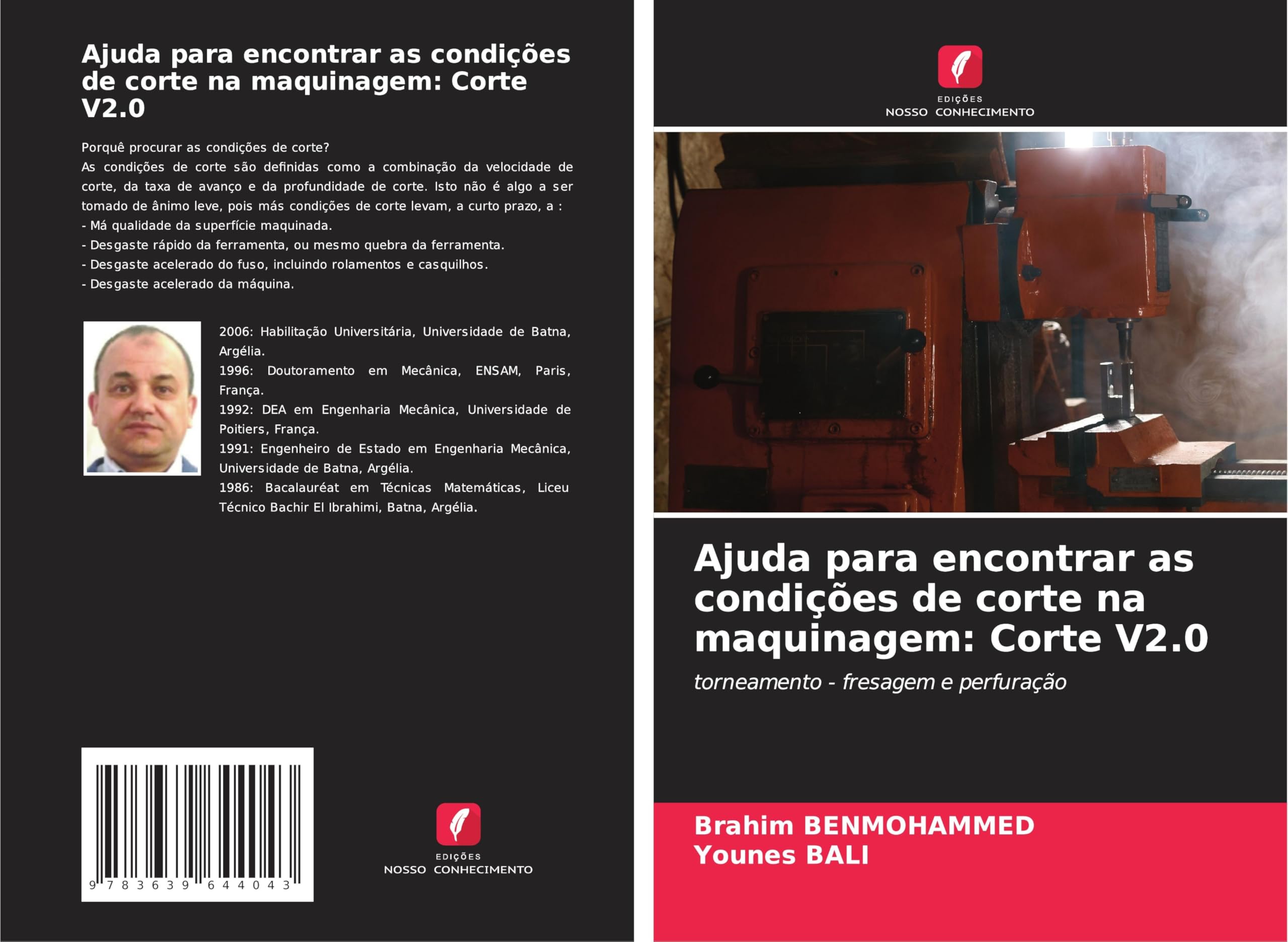 Ajuda para encontrar as condições de corte na maquinagem: Corte V2.0: torneamento - fresagem e perfuração